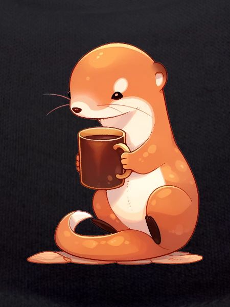 Cute Mongoose holding coffeev