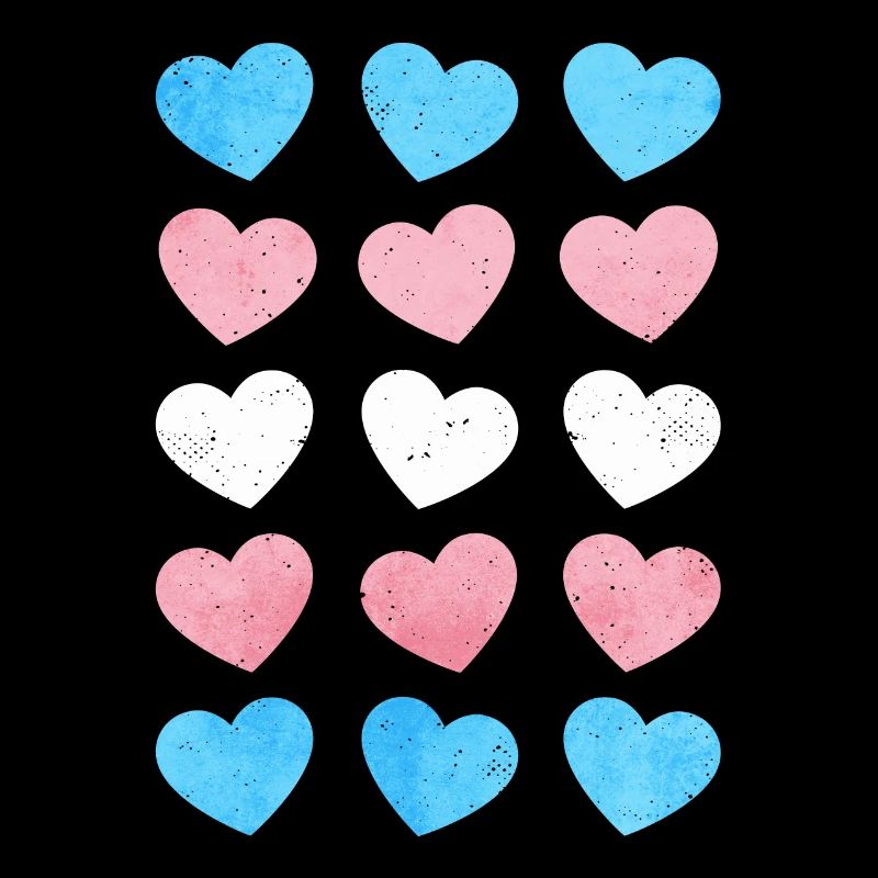 Transgender Stolz Trans Flagge Herzen Subtile LGBT