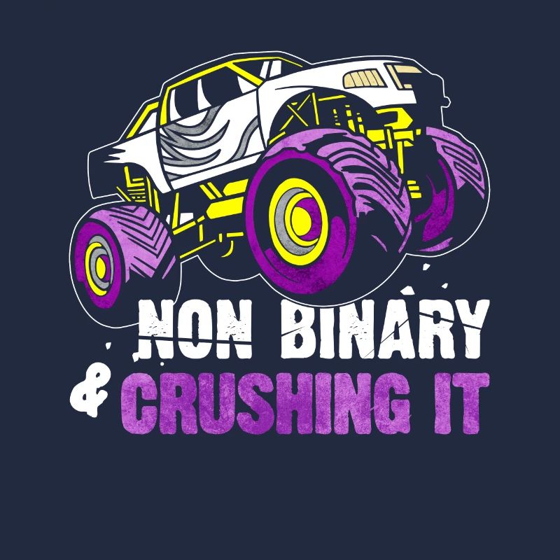 Non-Binary Pride Flag Monster Truck