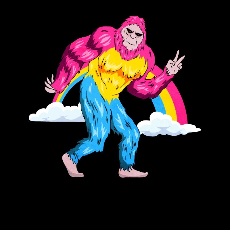 Pansexual Pride Arc-en-ciel Bigfoot Sasquatch Su