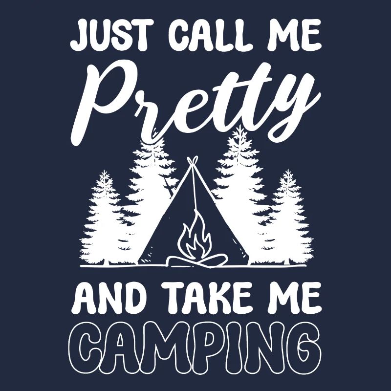 Pretty Camping Girl Backpacker