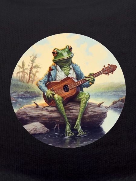 Frog playing banjo