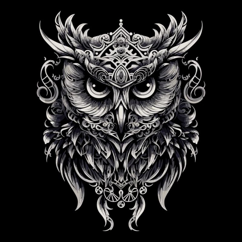 Süße Eule mit großen Augen