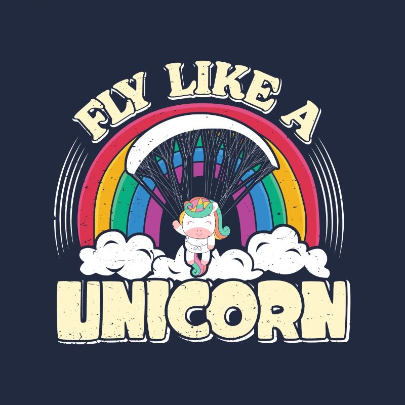 Paragliding Mädchen Fly like a Unicorn Gleitschirm