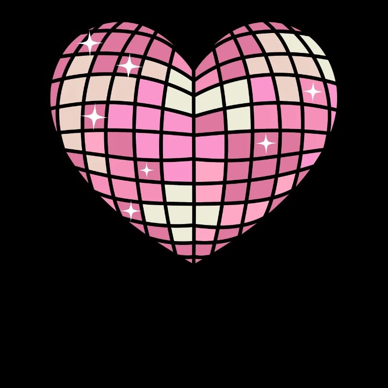 Danish Pastel Aesthetics Heart Disco Ball