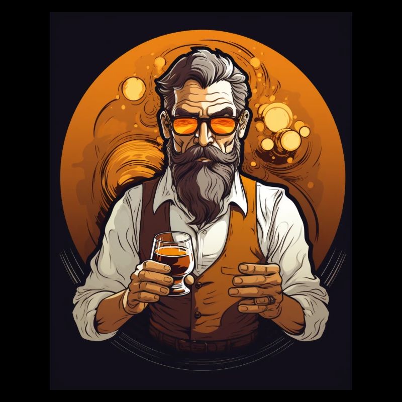 Whisky drinking bearded Gentleman