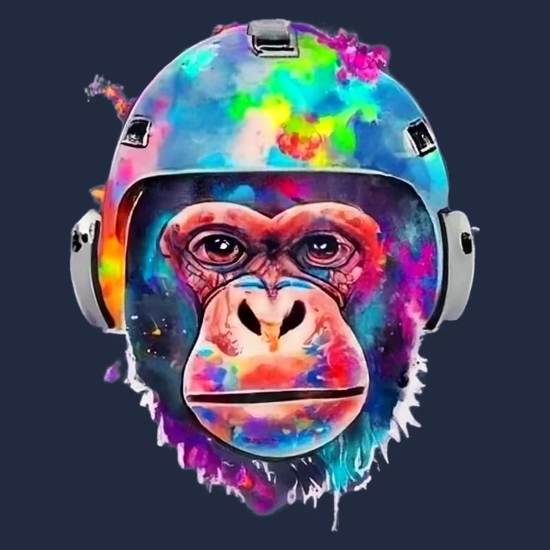 Monkey with a space helmet