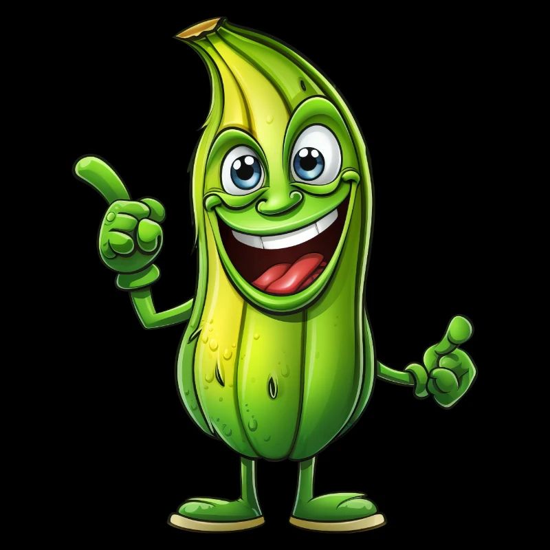 Green Alien Cucumber Man: Cosmic Snack