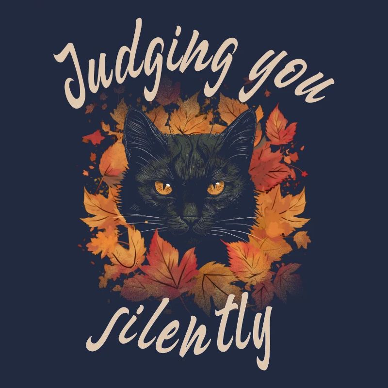 Funny black cat is judging you silently