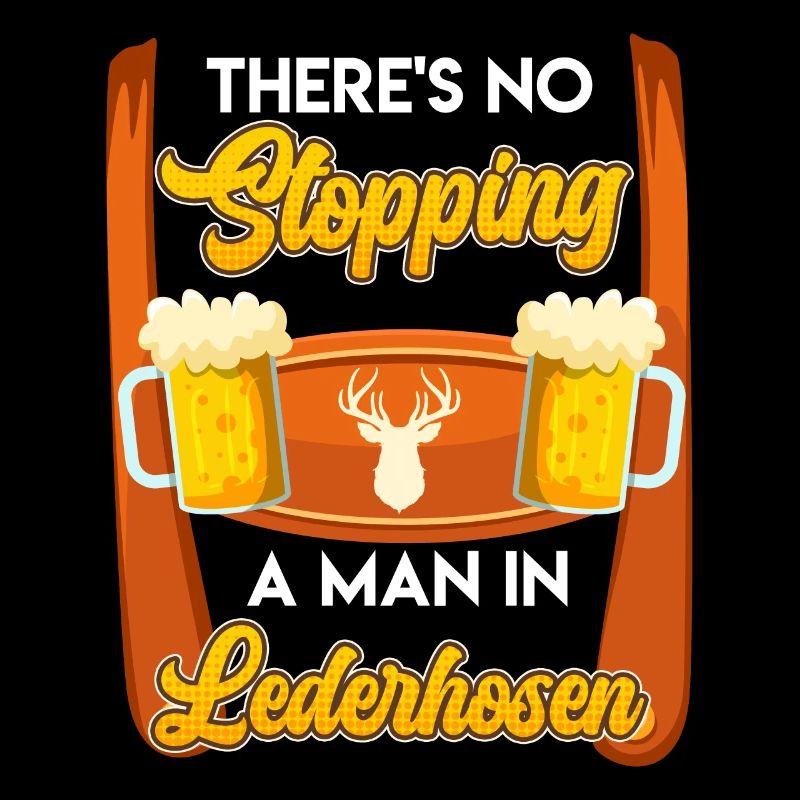 München Ein Mann in Lederhosen