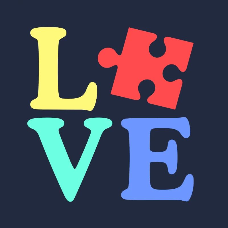 Herz-Autismus-Bewusstseins-Puzzle
