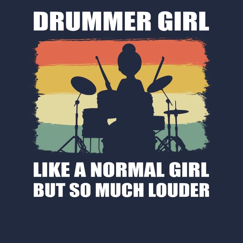 Mädchen spielt Drums Schlagzeugerin