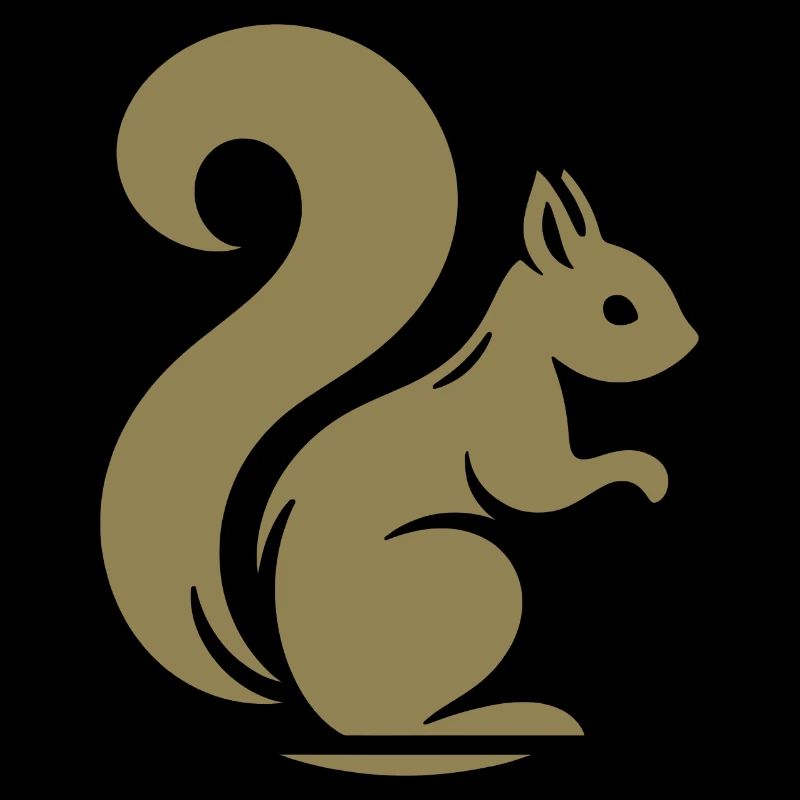 Elegant Squirrel Silhouette: Nature in