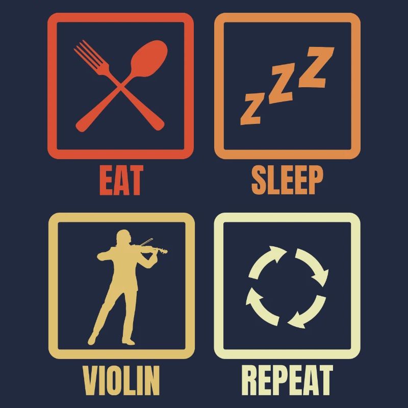 Manger Sommeil Violon Répéter