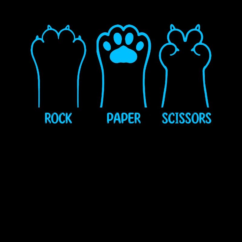 Pierre Papier Ciseaux Jeu De Main Drôle Chat Enfants