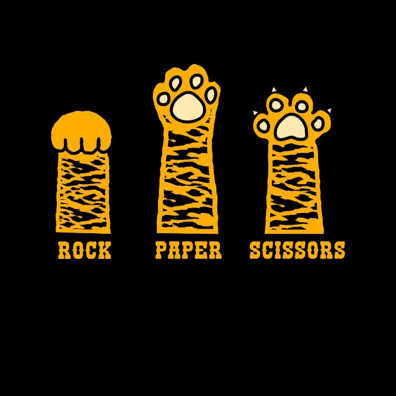 Pierre Papier Ciseaux Jeu De Main Drôle Chat Enfants