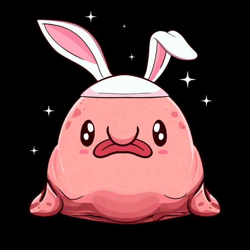 Kawaii Blobfish lapin de Pâques lapin