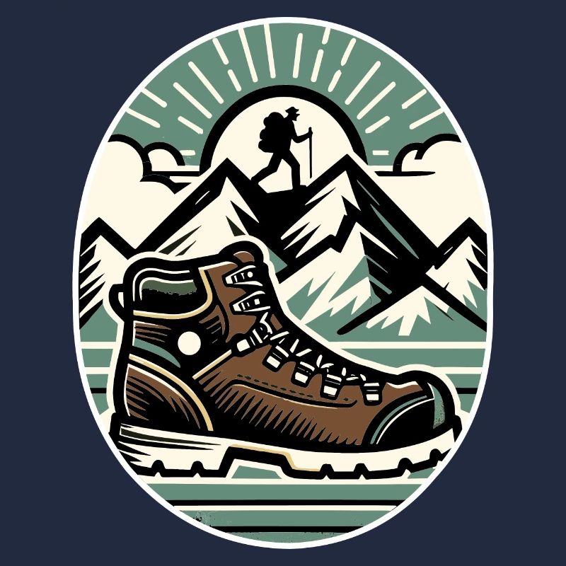 Drawing Hiker Bergwanderschuh