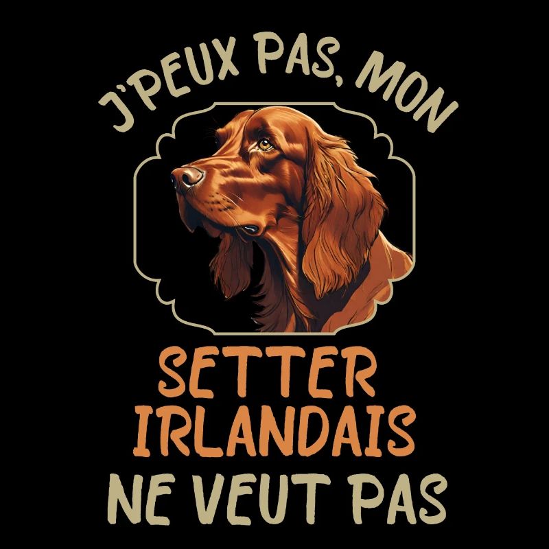 Chien de race setter irlandais