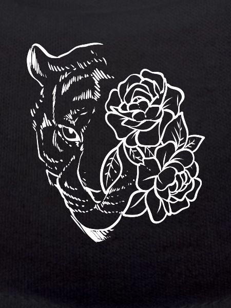 Tiger mit Blumen Zoologe