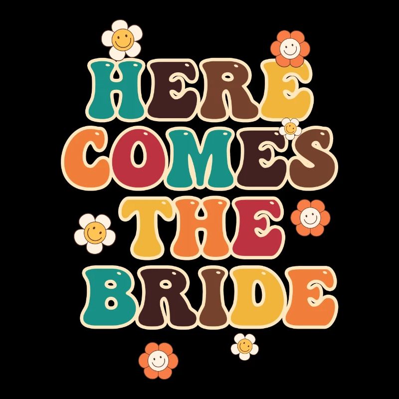 Groovy mariée fête de mariage mariée fleur fleurs