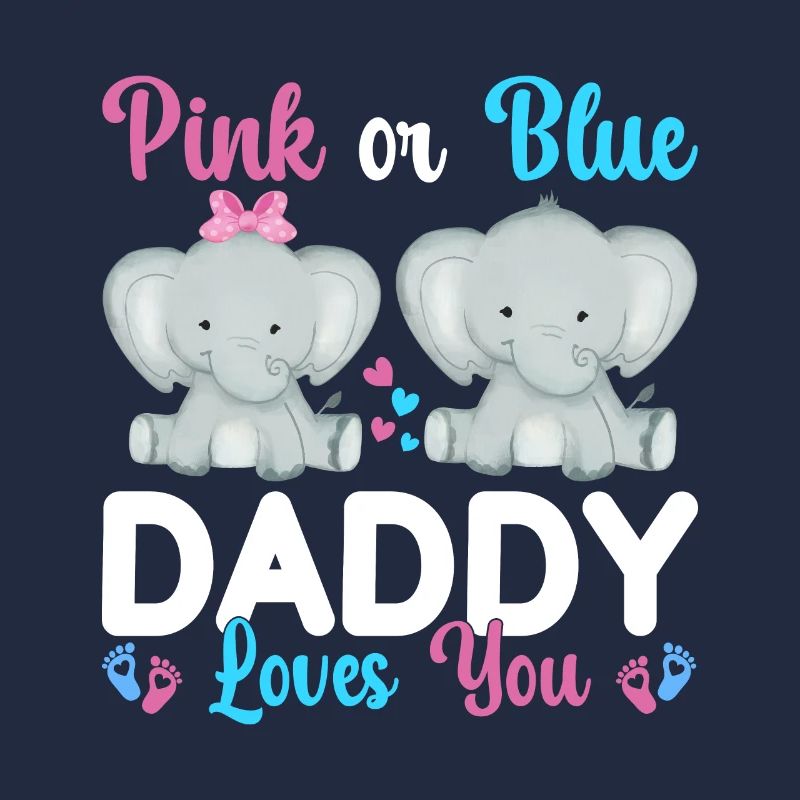 Pink Oder Blue Daddy Liebt Dich Geschlecht
