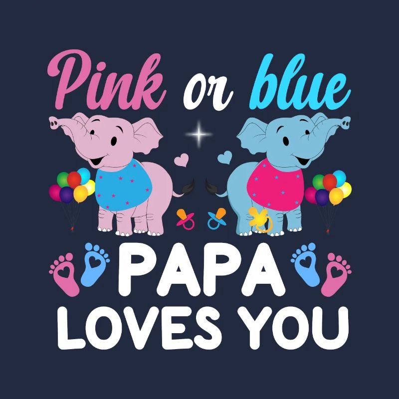 Pink Oder Blue Daddy Liebt Dich Geschlecht
