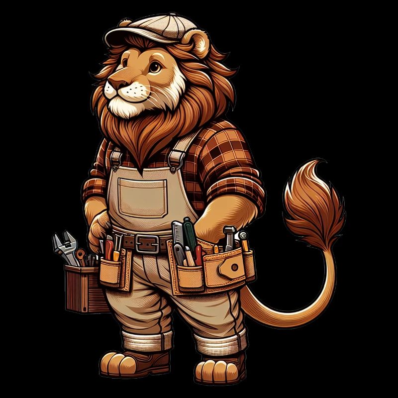 Cute Lion Craftsman