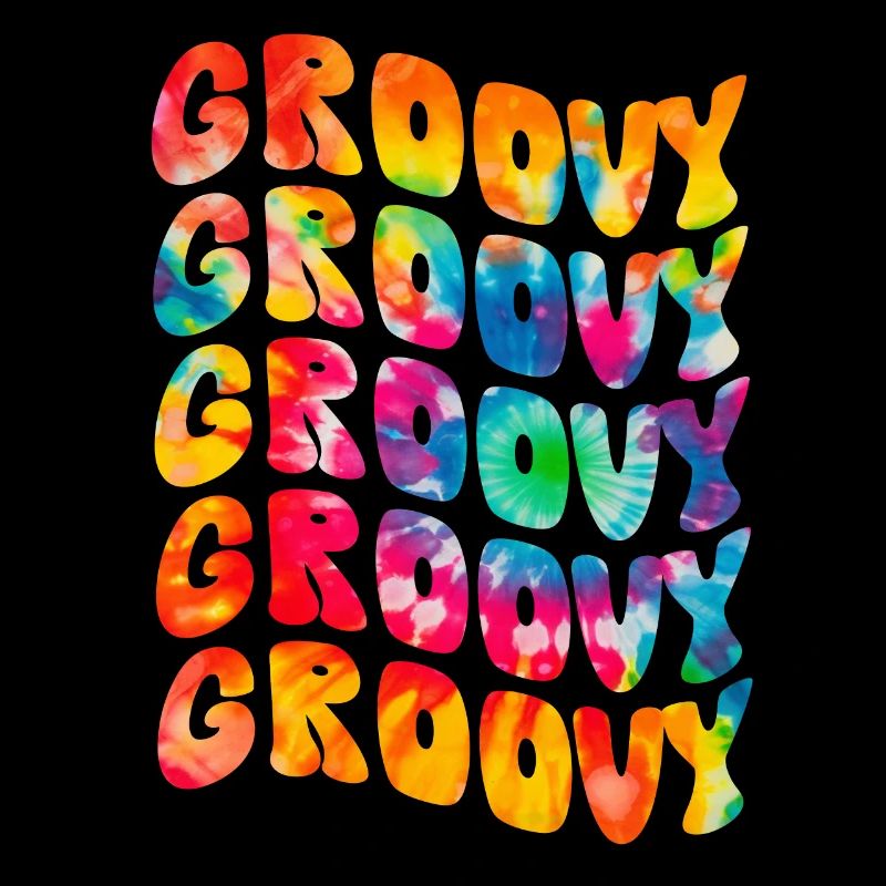 Groovy Tie Dye Retro 70s Hippie Vintage