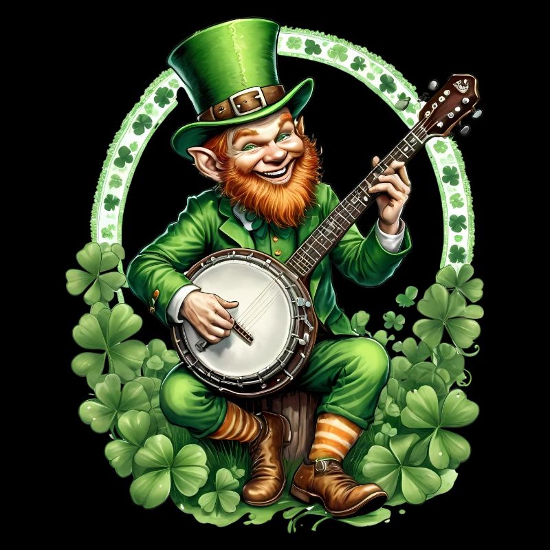 Leprechaun Banjo Player I Irish Music I St.