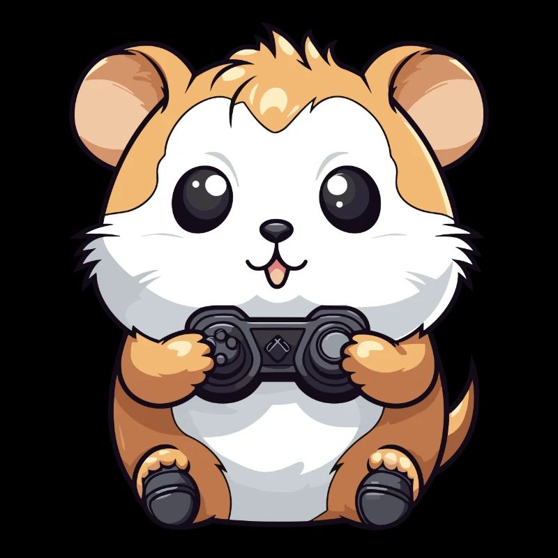 Hamster mignon Gamer Hamster de jeu drôle