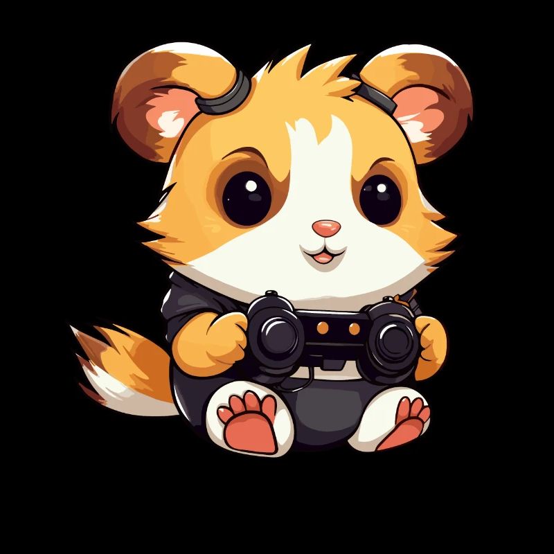 Hamster mignon Gamer Hamster de jeu drôle