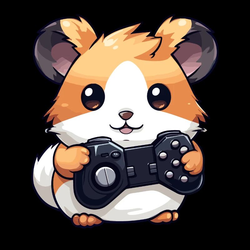 Hamster mignon Gamer Hamster de jeu drôle