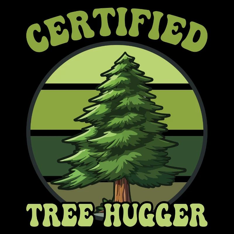 Environmentalists hugging trees