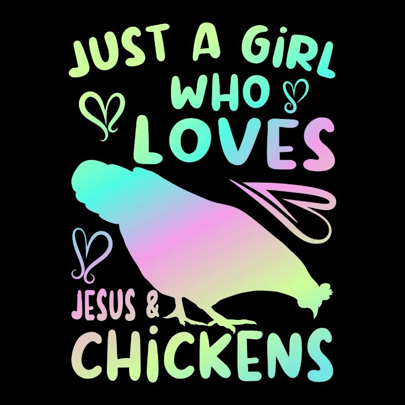 Jesus And Chickens Farmer Lover Farmer