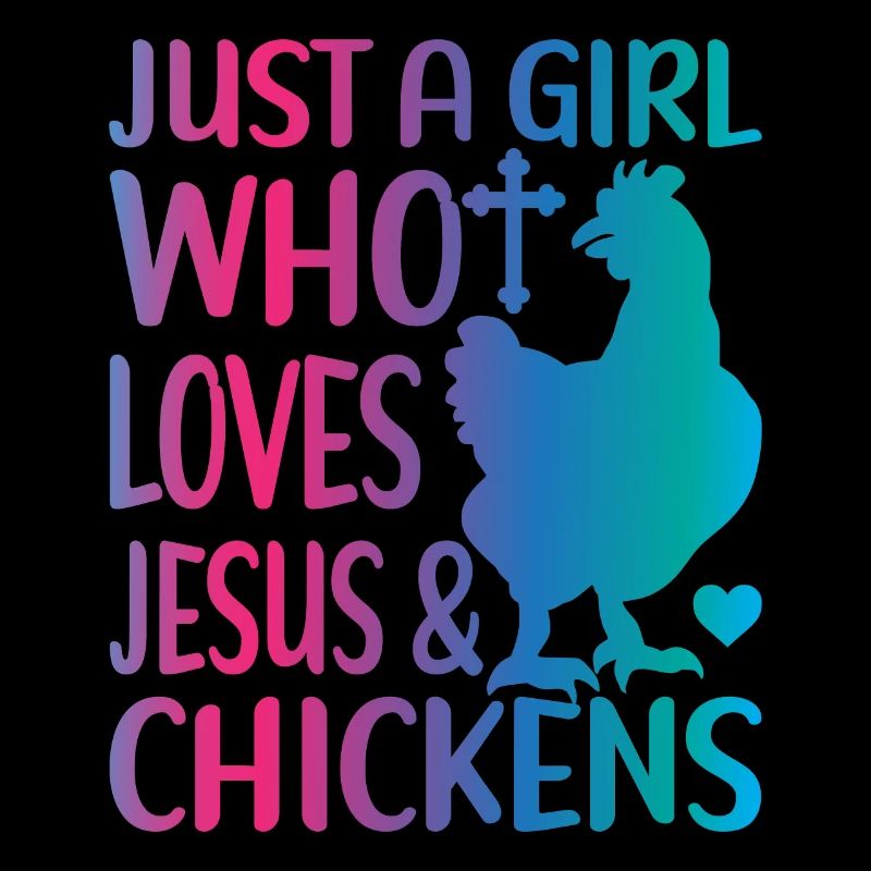 Jesus And Chickens Farmer Lover Farmer