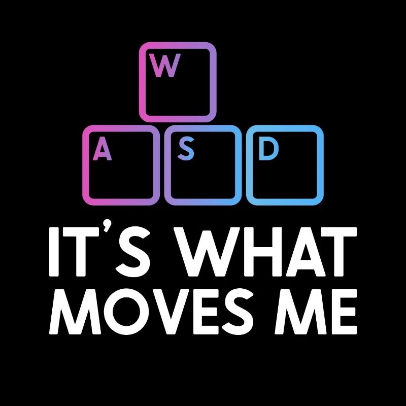 PC Video Gamer Computer Nerd Gaming WASD