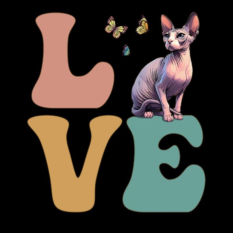LIEBE Sphynx-Katze