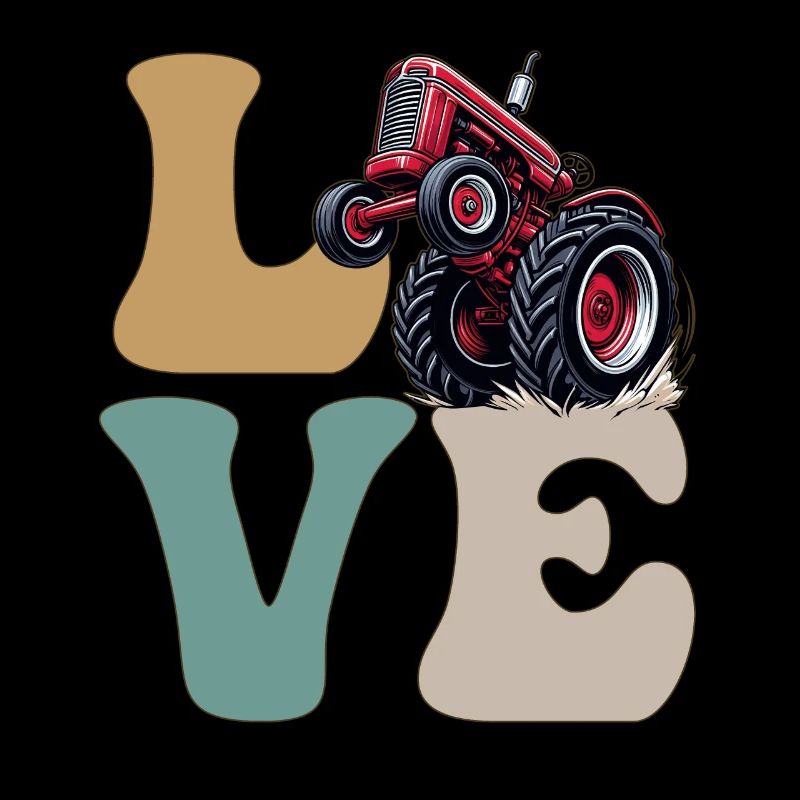 LOVE Tractor Pulling Tractor Driver Farmer Farming