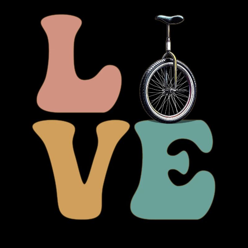 LIEBE Einrad Einradfahrer Einradfahrer Einrad