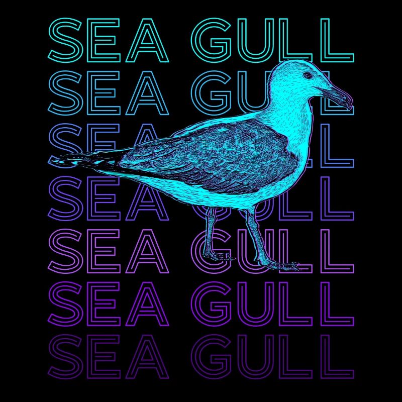 Seemöwe Möwe Seevogel Retro