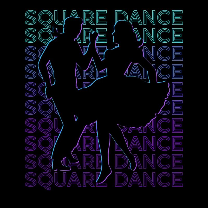 Square Dance Dancing Retro
