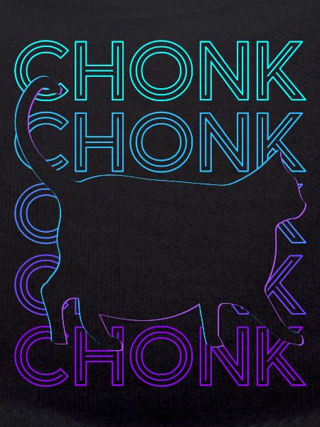 Chonk Cat Meme Retro