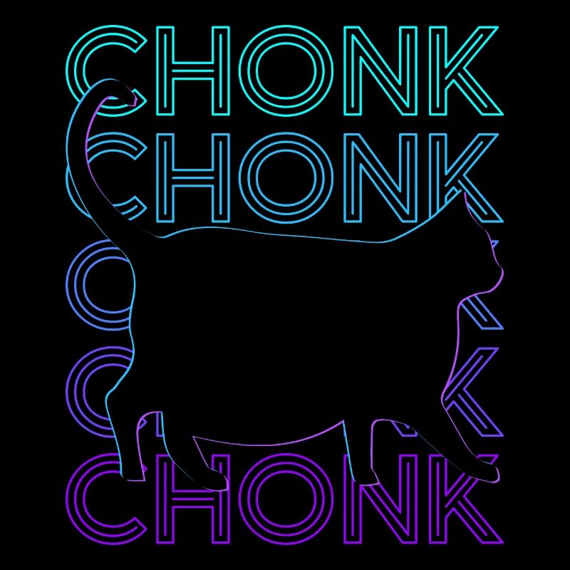 Chonk Cat Meme Retro
