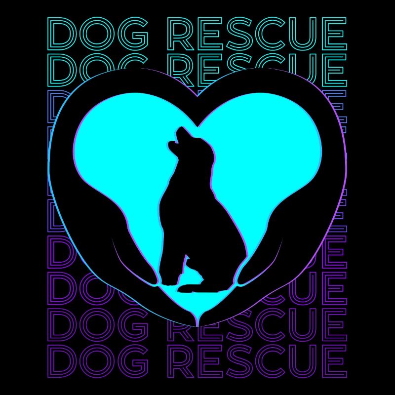 Hunde-Rettung Adoption Retro