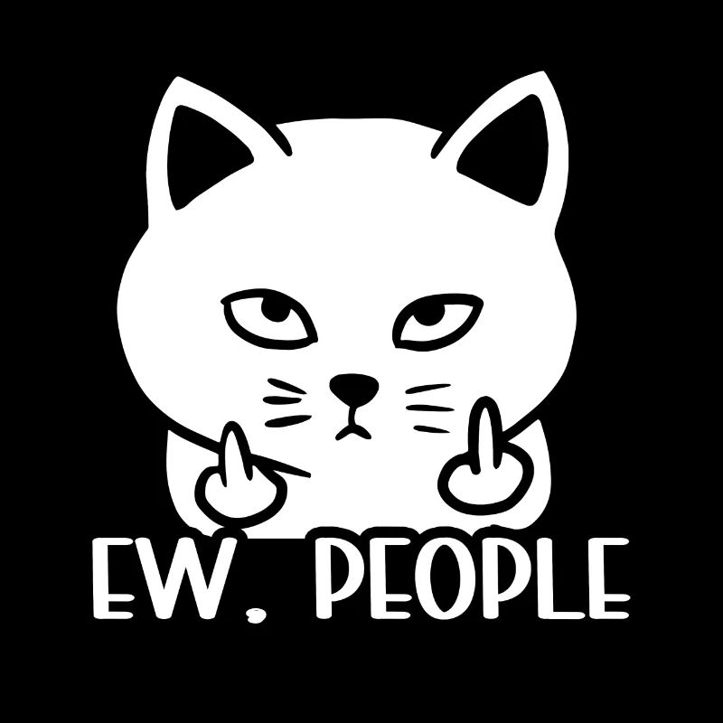 Ew Gens Chat Drôle Vintage Antisocial