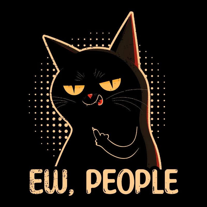 Ew Gens Chat Drôle Vintage Antisocial