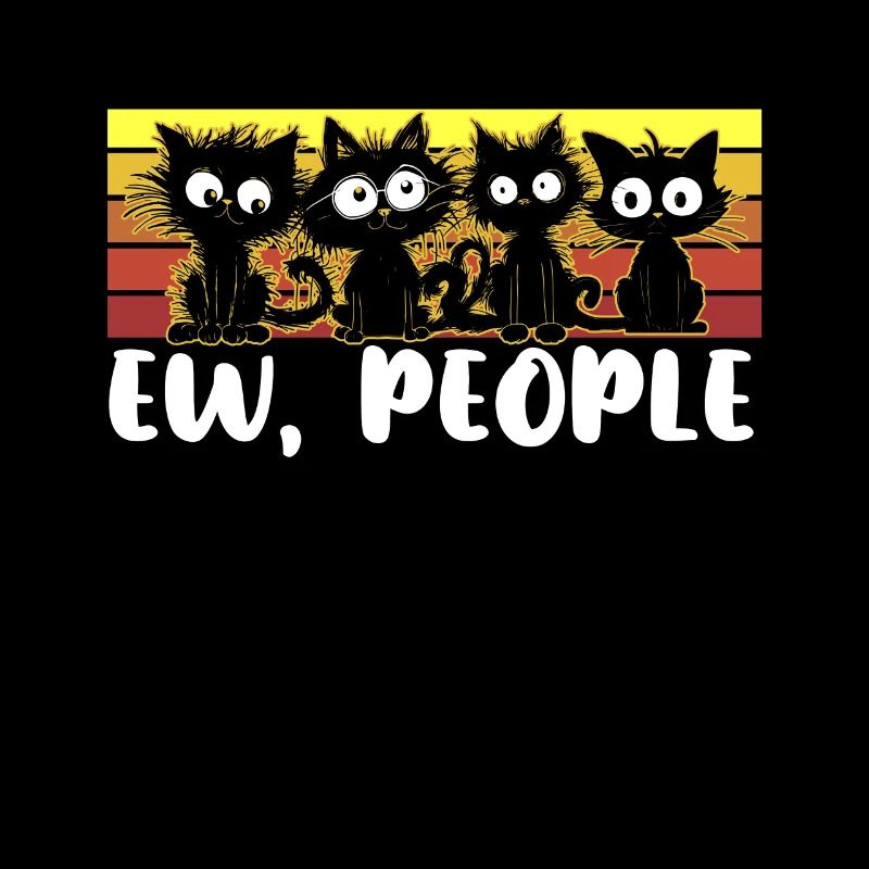 Ew Gens Chat Drôle Vintage Antisocial