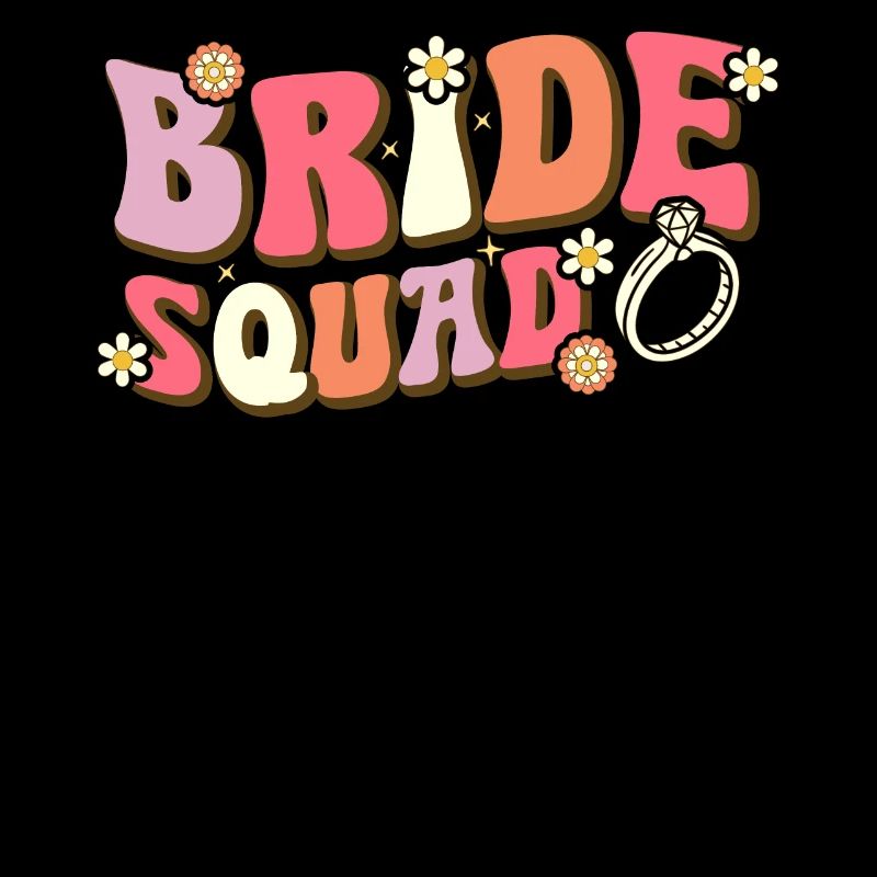 Bride Squad Groovy Bridal Shower Bachelorette Party