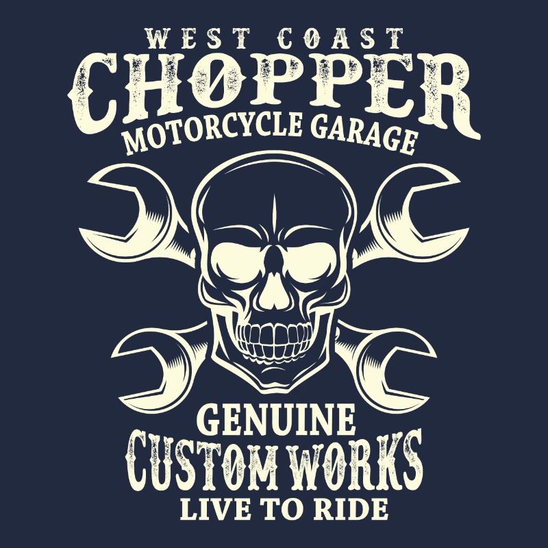 Crâne Biker Dire West Coast Chopper